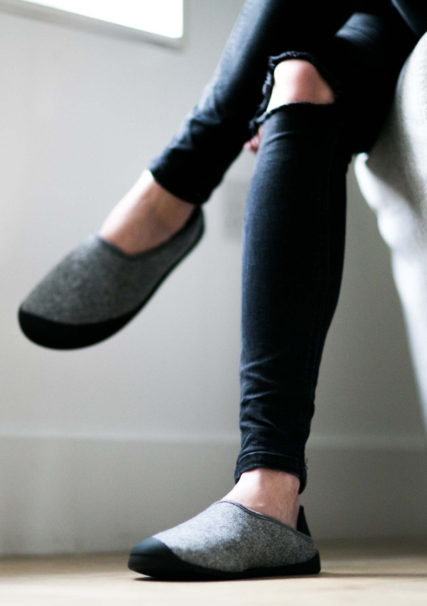 scandinavian felt slippers