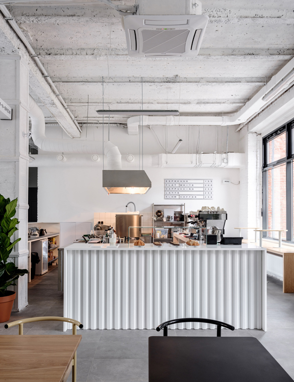 This industrial former silk factory in Moscow has been transformed by studio Asketik into a monochrome cafe with beautiful proportions.
monochrome, cafe, moscow, asketik, stylejuicer, blog, trend, industrial space, white wash, bloom-n-brew, hip, cultural differences, connected, melbourne, stockholm