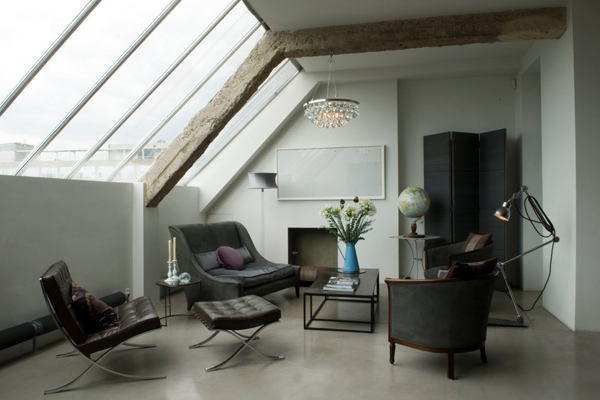This loft is a successful mix of high and low spec with a rusty steel RSJ showstopper. 