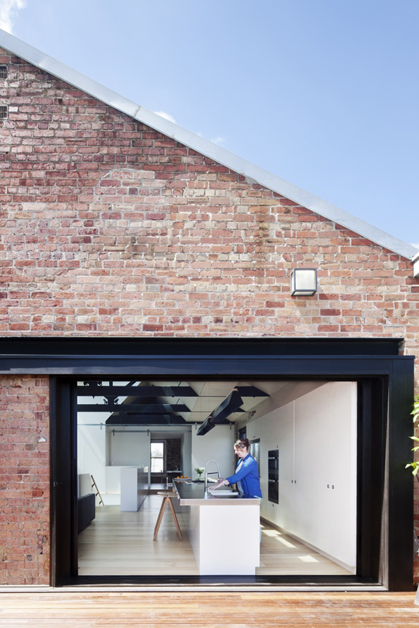 I love this converted water factory in Melbourne which house seperate living quarters for an extended family within it's beautiful heritage envelope.