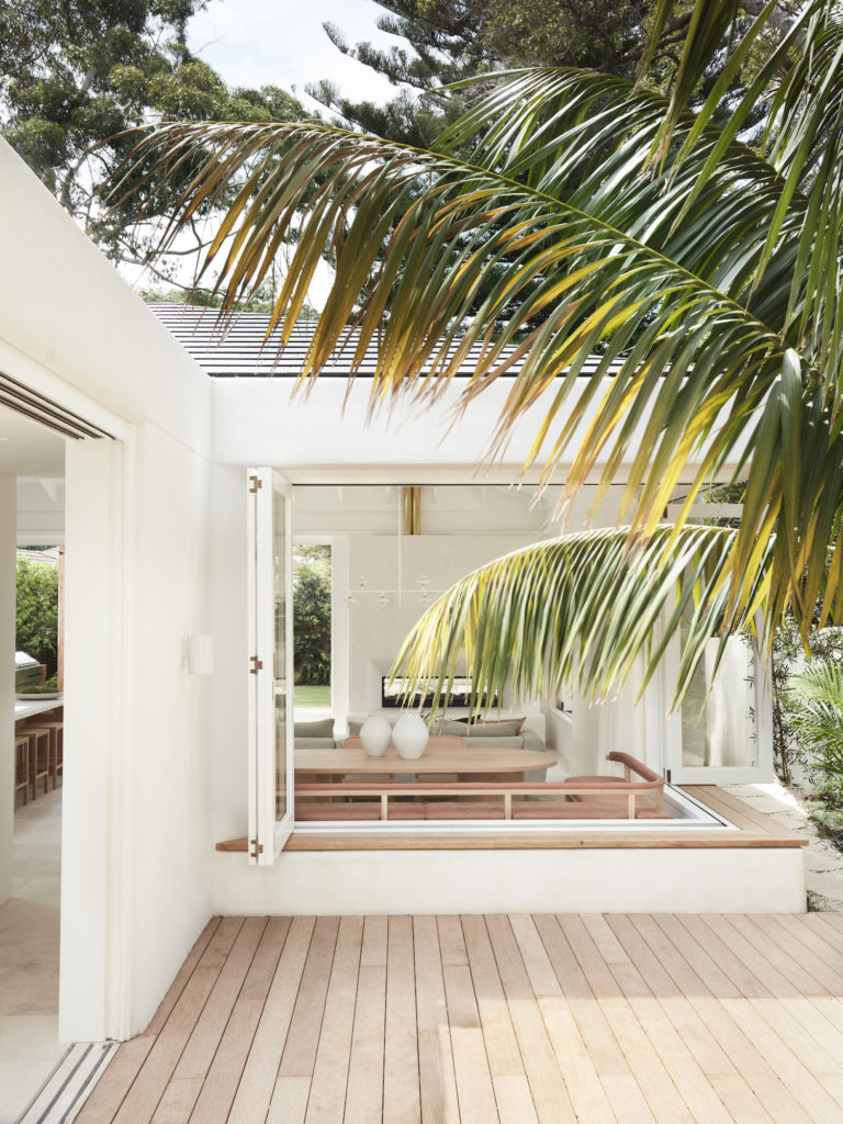 This cool and breezy holiday retreat in Palm Beach was designed by CM Studio as a series of private and public pavilions connected by open courtyards. 